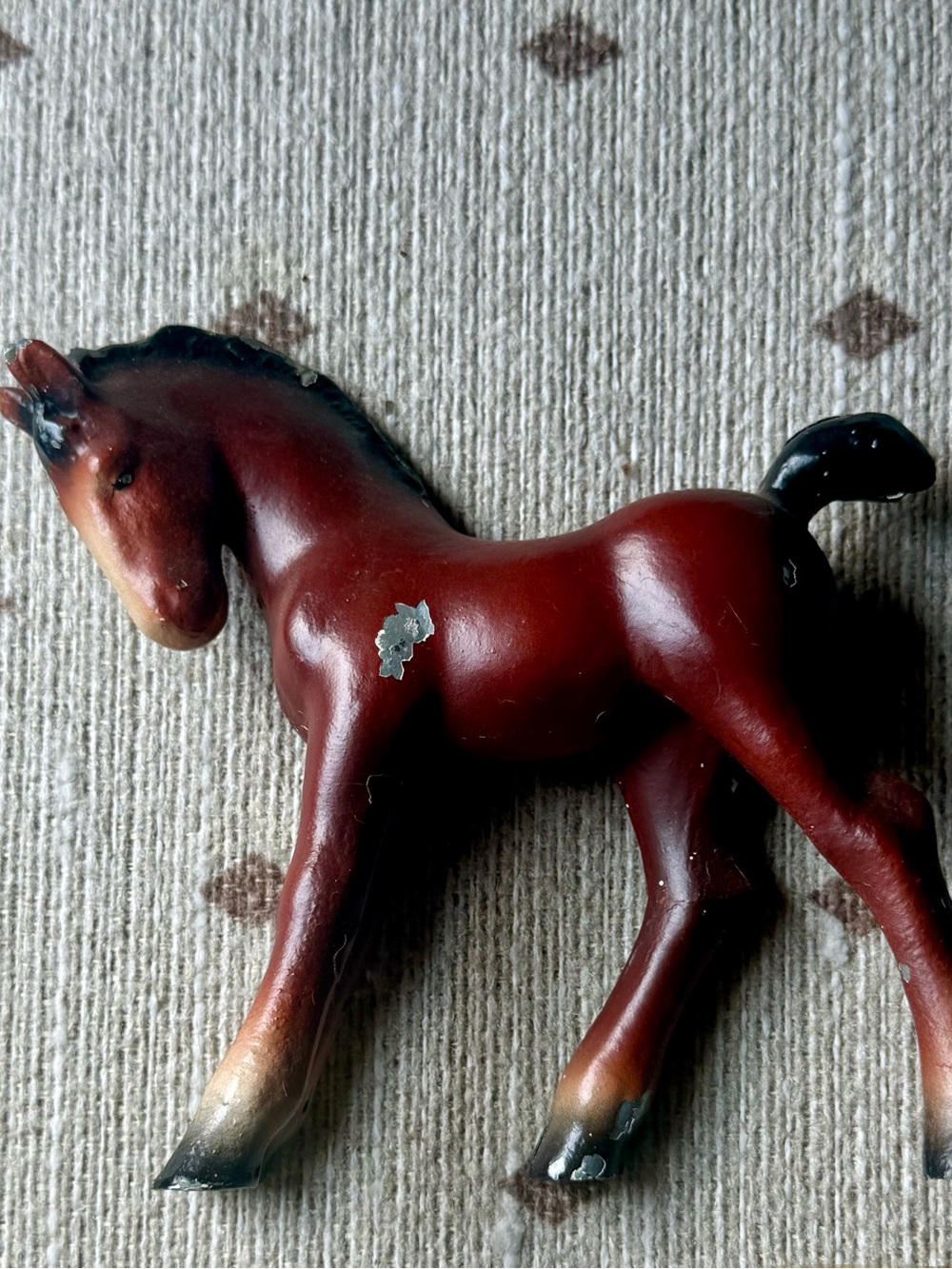 Vintage Heavy Cast Metal Horse Foal Colt Pony Figurine Statue